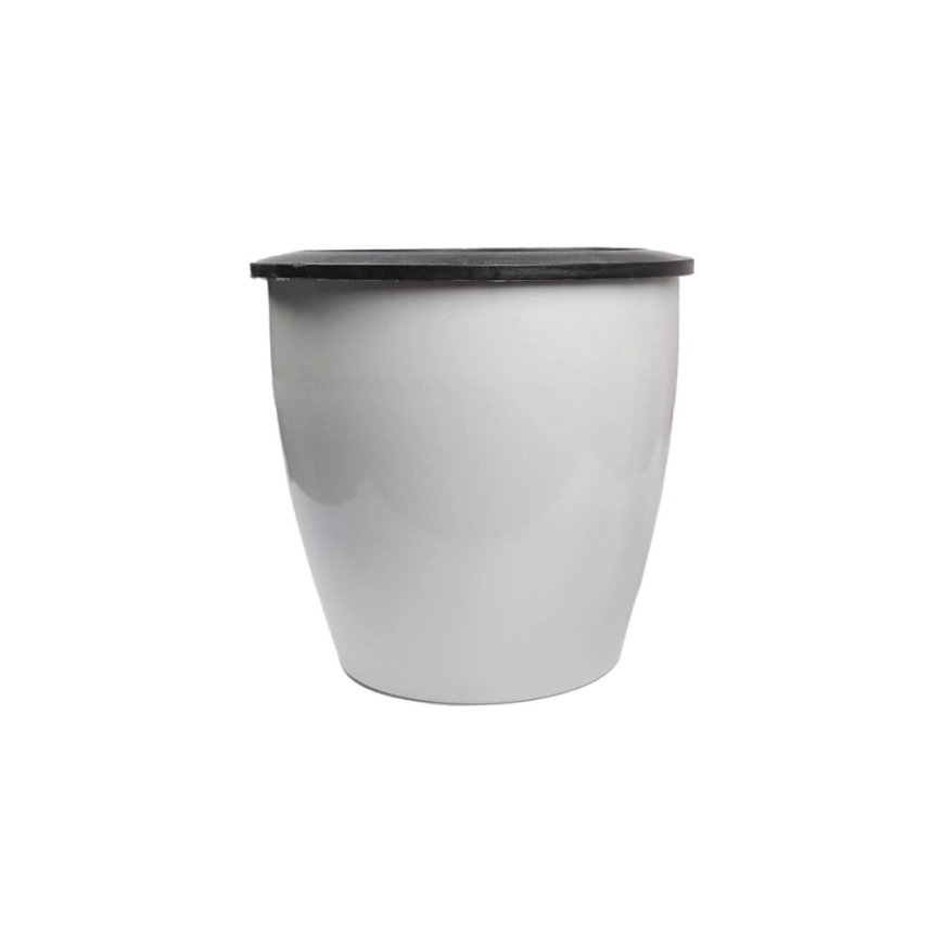 Oem PATIO savaiminio drėkinimo vazonas - 22 cm baltas plastikinis vazonas – 2
