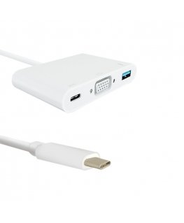 Qoltec 50426 sülearvuti dokk ja pordireplikaator USB 3.2 Gen 2 (3.1 Gen 2) Type-C Valge