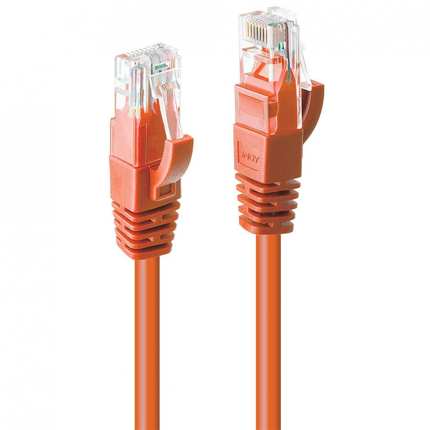 Lindy 5m Cat.6 U/UTP Network Cable, Orange