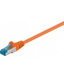 PREMIUMCORD Patch kabelis CAT6a S-FTP, RJ45-RJ45, AWG 26/7 0,25 m, oranžs