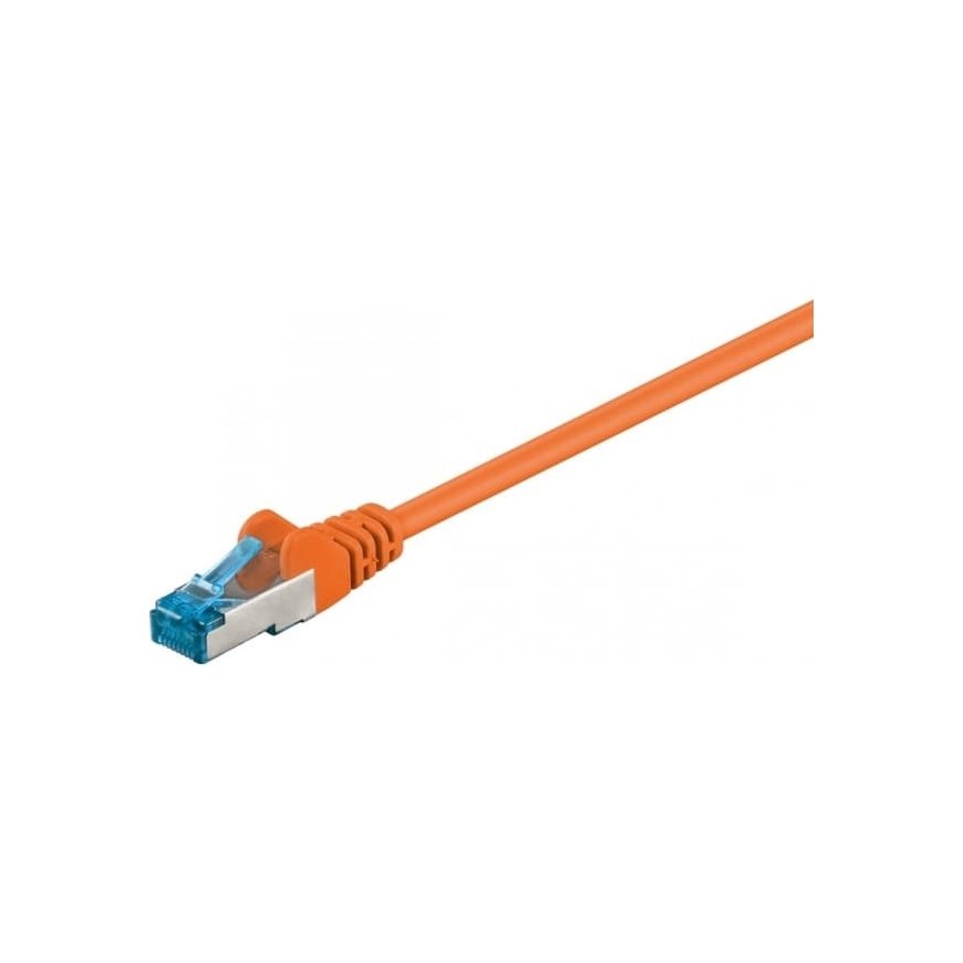 PREMIUMCORD Patch Cable CAT6a S-FTP, RJ45-RJ45, AWG 26/7 0.25 m, Orange