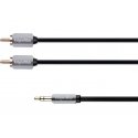 Kruger & Matz AUX 3.5mm - 2x RCA kaabel 1.8m Must Kruger & Matz AUX 3.5mm - 2x RCA kaabel 1.8m Must