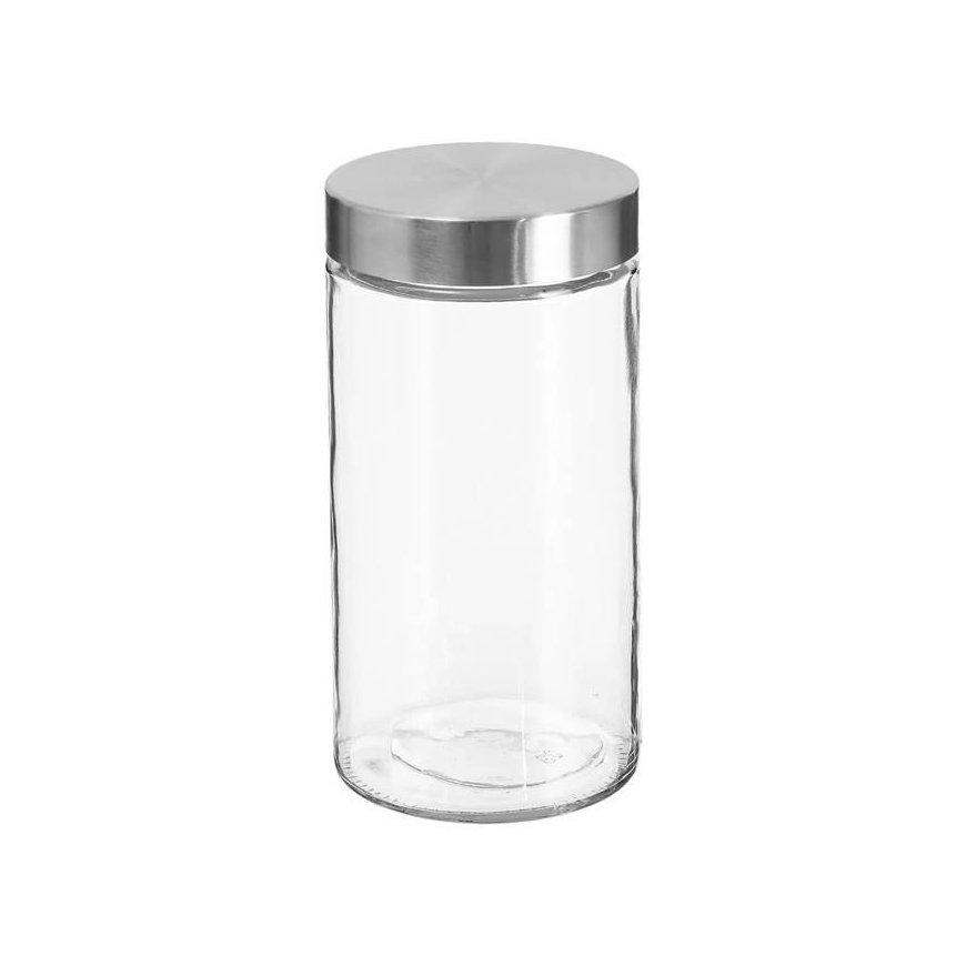 5five Simply Smart Steel stiklaine ar maisto uzglabāšanas trauks ar nerūsējošā tērauda vāku, 1700ml