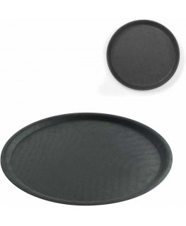 Hendi Round Non-Slip Waiter's Tray 28cm - Black