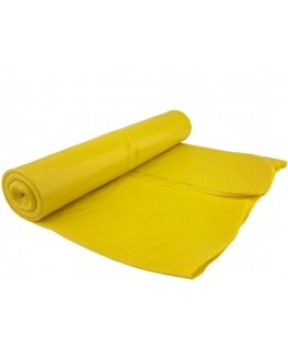 MEVA 80 micron thick garbage bags. durable roll of 15 pcs. - yellow 120L