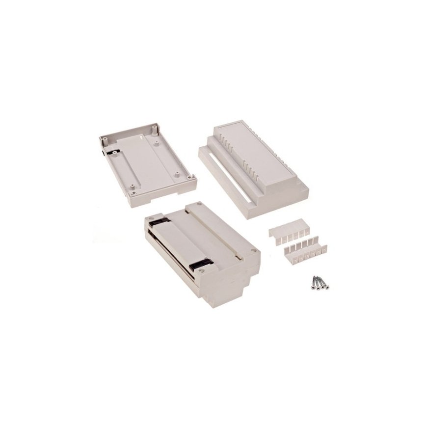 Kradex Z104J ABS V0 Plastic Box Light Gray DIN Rail Mountable 139x89x63mm – 2