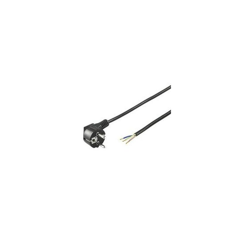 PremiumCord PREMIUMCORD 3-Wire Flexo Power Cable 230V with Angled Plug 2m Black