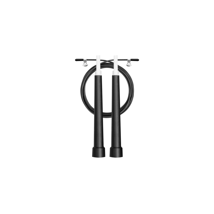Plastic boxing jump rope with plastic bearing, 3m, adjustable, REBEL ACTIVE