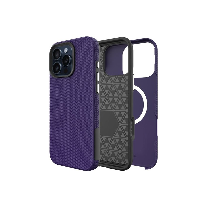 Dėklas Perfectionists Triangle Mag Case Apple iPhone 17 Pro purpurinis