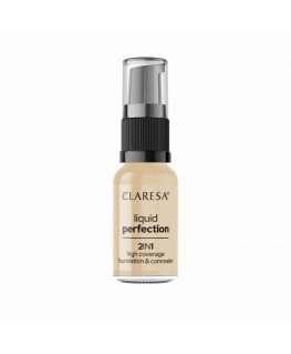 Claresa Liquid Perfection 2in1 didelės aprėpties fondas ir maskuoklis 104 Nude, 18 g