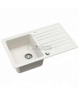 Compotexa Stone Composite Sink HELIKA Notus SQ101AW, Silicsana color: White | Alba 710