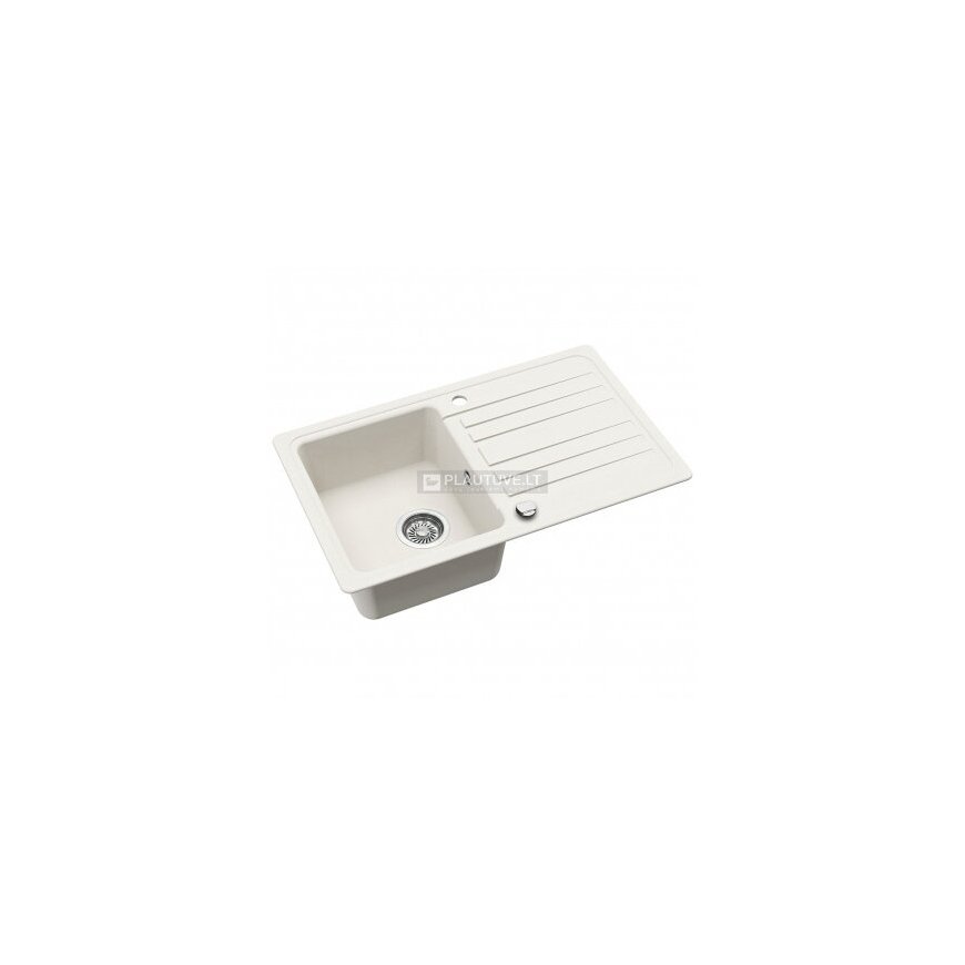 Compotexa Stone Composite Sink HELIKA Notus SQ101AW, Silicsana color: White | Alba 710