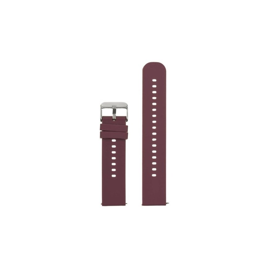 Pacific U27 guminis laikrodžio dirželis - violetinė/sidabrinė - 20 mm – 2
