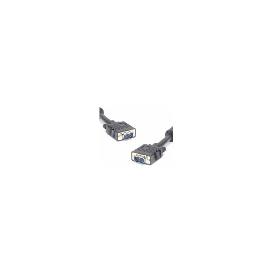 SVGA video pagarinātājs (D-sub) M - SVGA (D-sub) F, 3m, aizsargāts, melns