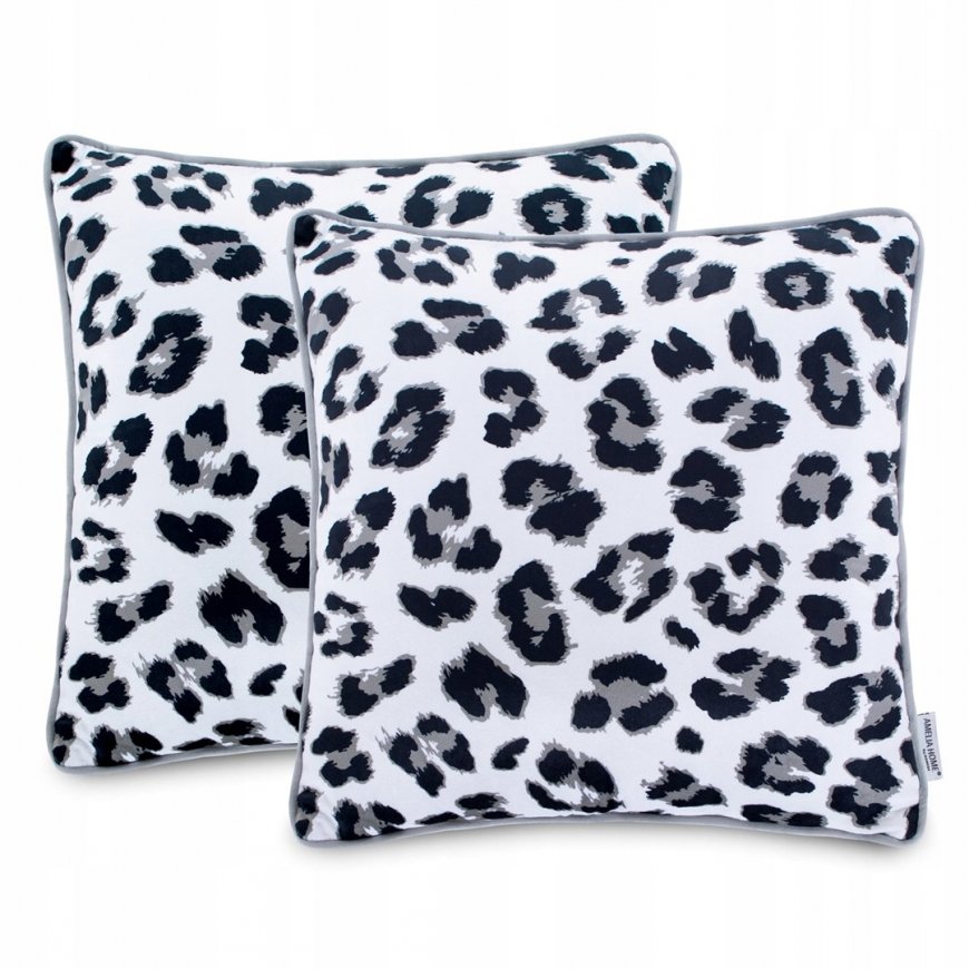Dekoratiivinen tyynynpäällinen AmeliaHome WILD 2 kpl 45x45 cm, väri: valkoinen, musta, harmaa