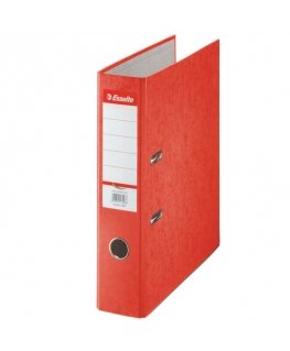 Esselte Cardboard binder Rainbow, 75mm ring binder A4 Red
