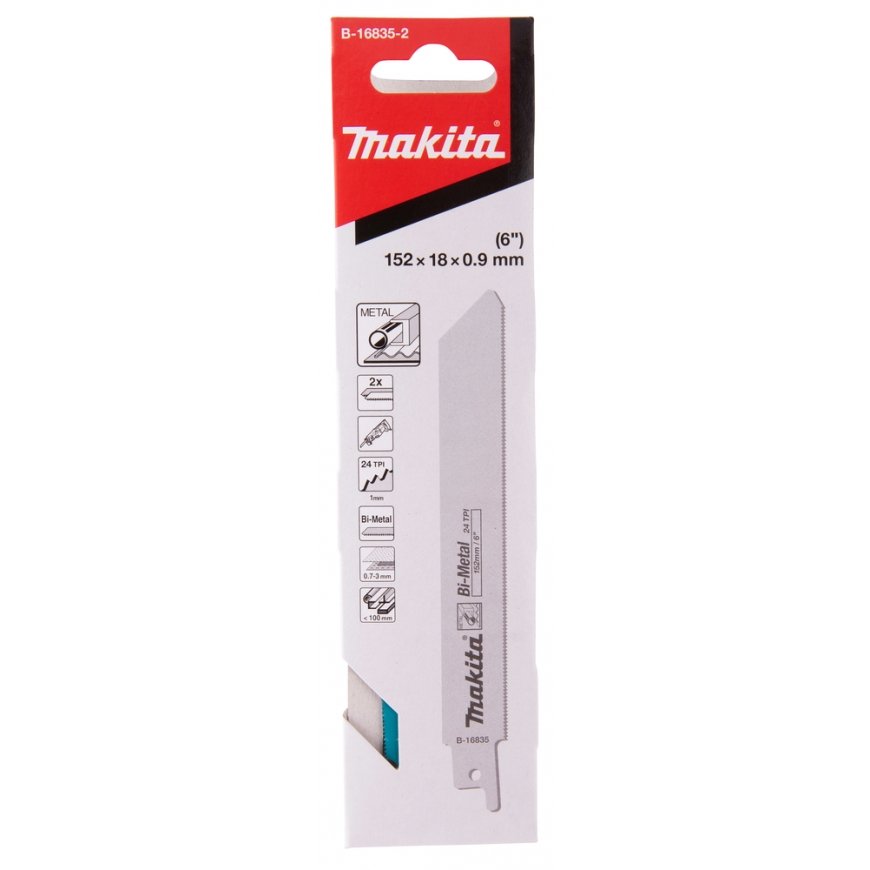 Makita Tiesinio pjūklo pjūkleliai BIM 152x0,9 (24tpi), 2Vnt. B-16835-2