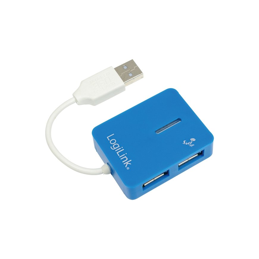 LogiLink USB 2.0 4-Port Hub 480 Мбит/с Синий