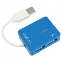 LogiLink USB 2.0 4-Port Hub 480 Mbit/s Blue LogiLink USB 2.0 4-Port Hub 480 Mbit/s Blue