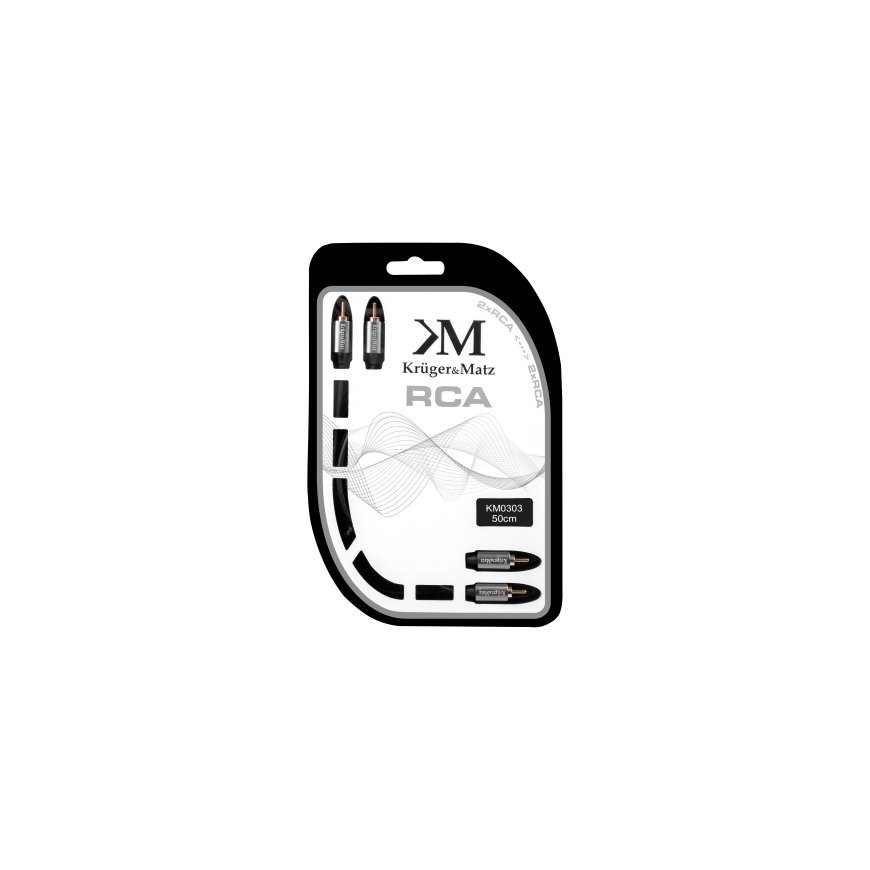 Krüger&Matz Kabelis 2RCA-2RCA 0.5 m