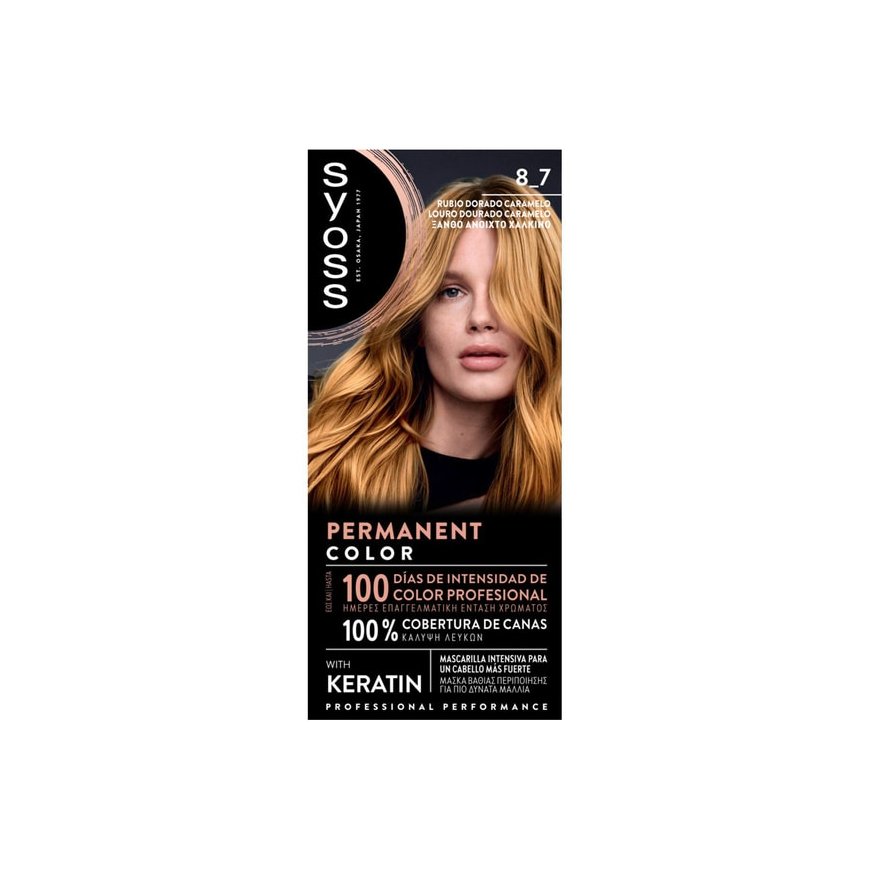 Syoss PERMANENT COLOR 8.7-Rub Dorad Caramelo 1 kpl – 2