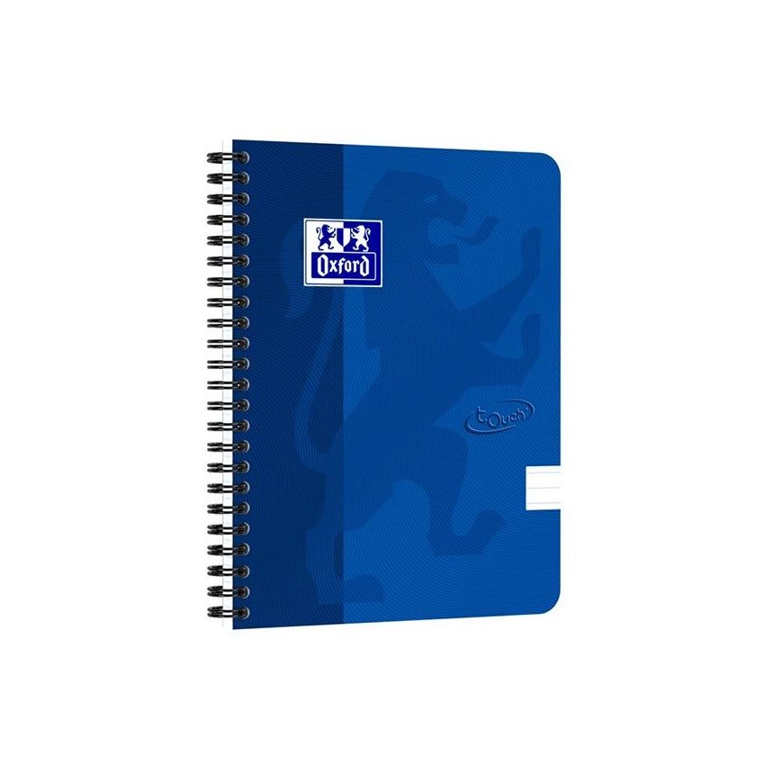 OXFORD TOUCH Spiral Notebook, A5+, 70 sheets, lined, blue color.