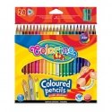 Colorino Colored Pencils, Triangular Shaped, 24 Colors, with Sharpener Colorino Colored Pencils, Triangular Shaped, 24 Colors, with Sharpener