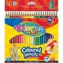 Colorino Colored Pencils, Triangular Shaped, 24 Colors, with Sharpener Colorino Colored Pencils, Triangular Shaped, 24 Colors, with Sharpener