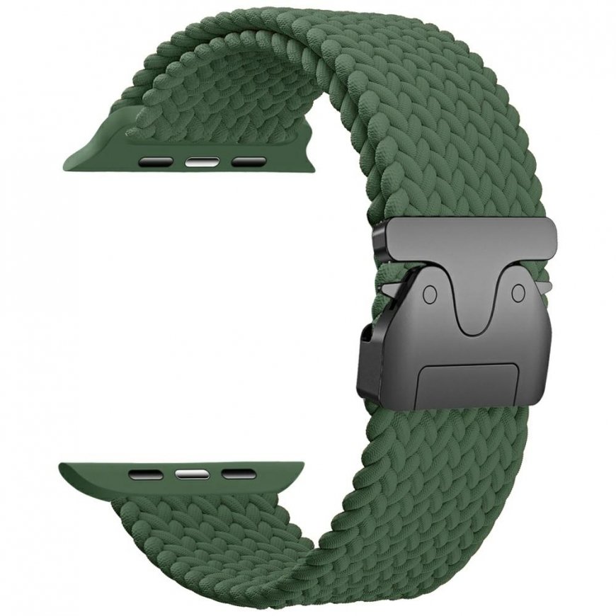 Beline Woven Nylon Parachute apyrankė skirta Apple Watch 42/44/45/49mm Olive