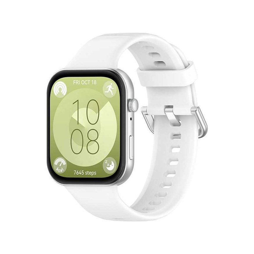 4Wrist Silikonihihna Huawei Fit 3:lle - Valkoinen