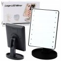 Lean Cosmetic Mirror with LED Lighting and Adjustable Stand, Black Lean Cosmetic Mirror with LED Lighting and Adjustable Stand, Black