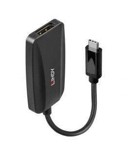 Lindy 43337 video kabeļu aksesuārs 0,13 m USB Veids-C DisplayPort Melns