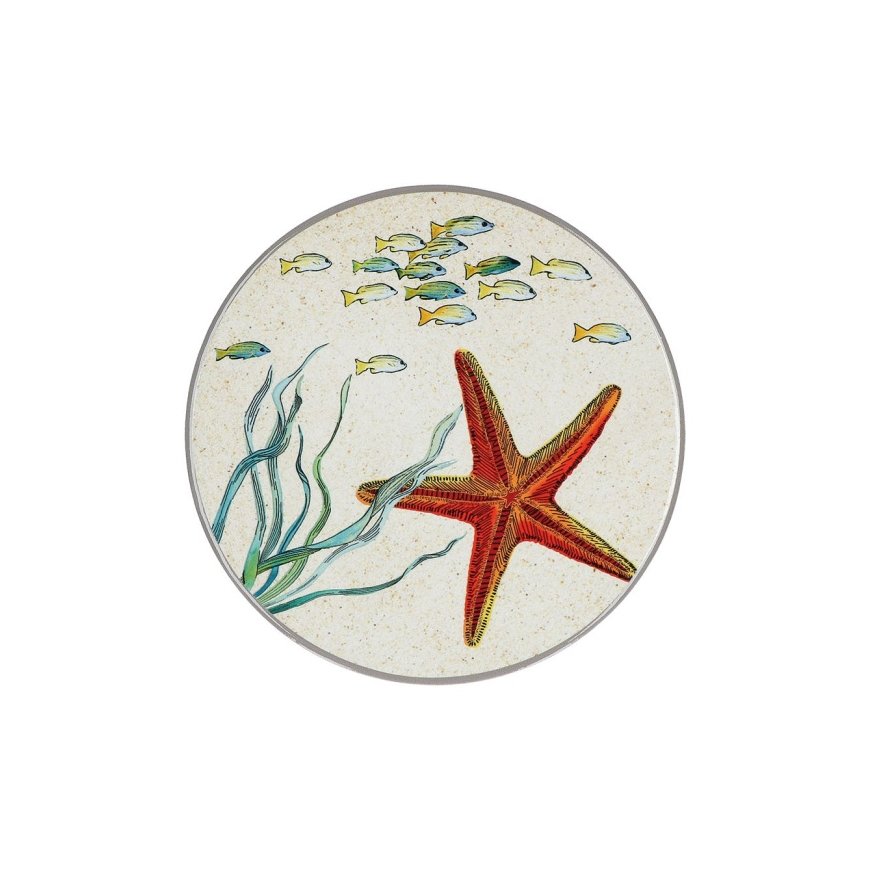 ROSE&TULIPANI SEA LIFE Apaļais paliktnis 20 cm, jūras zvaigzne