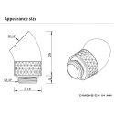 Barrow Dazzle adapteris 45 grādu G1/4 collu vīriešu uz G1/4 collu sieviešu - rotējams, sudraba krāsā Barrow Dazzle adapteris 45 grādu G1/4 collu vīriešu uz G1/4 collu sieviešu - rotējams, sudraba krāsā