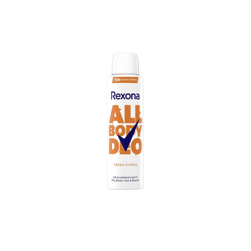 Rexona Fresh Citrus Unisex Kõikjal Kehas Deodorant Sprei 150 Ml