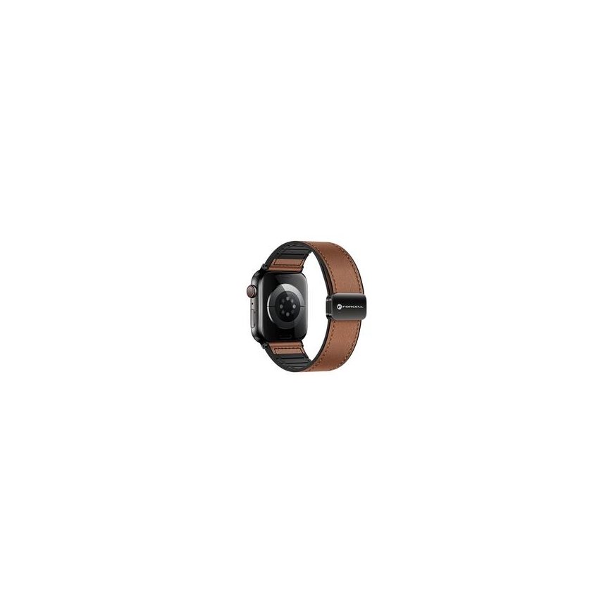 „Apple Watch“ rihm Forcell F-Design FA21 magnetiline kunstnahast rihm 38/40/41 mm, must – 2