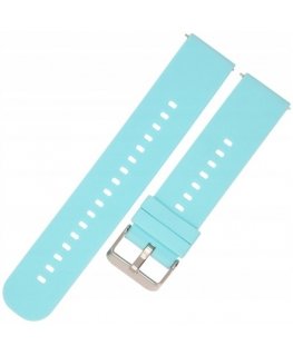 Pacific U27 rubber watch strap - blue/silver - 20mm