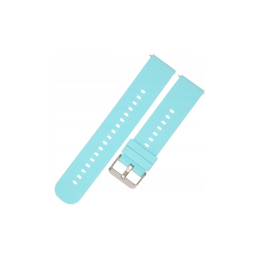 Pacific U27 rubber watch strap - blue/silver - 20mm