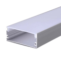 V-tac LED surface profile with cover, silver color, 2m V-tac LED surface profile with cover, silver color, 2m