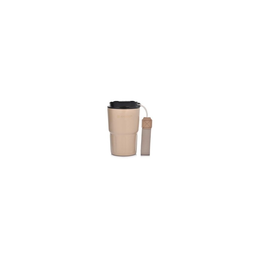 Royal marble thermal coffee mug, 350 ml, black, AMBITION – 2
