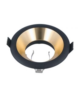 Built-in light fixture, MR16/GU10 round, OLTIKA, black/gold, LED line