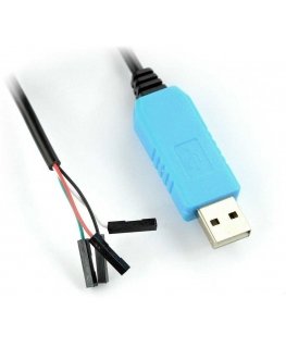 USB adapteris laidams su lizdu, su USB-UART keitikliu PL2303, Waveshare 7965