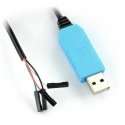 USB-adapter koos pesa, USB-UART muunduriga PL2303, Waveshare 7965 USB-adapter koos pesa, USB-UART muunduriga PL2303, Waveshare 7965