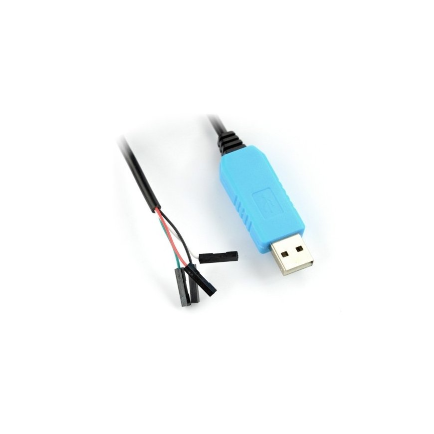 USB adapteris laidams su lizdu, su USB-UART keitikliu PL2303, Waveshare 7965 – 2