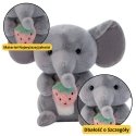 Lean Toys Pliušinis dramblys ar zemeņu, 23 cm Lean Toys Pliušinis dramblys ar zemeņu, 23 cm