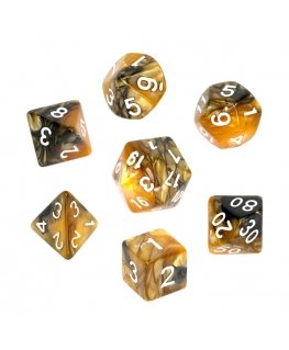 REBEL RPG набор кубиков - двух цветов - черный и золото
