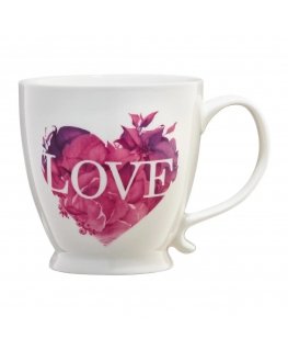 Love Letters Rožinė Süda Tass jalgadel 400 ml AMBITION