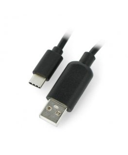 Oem laidas USB-A į USB-C su įjungimo/išjungimo jungikliu, juodas - 0,9 m