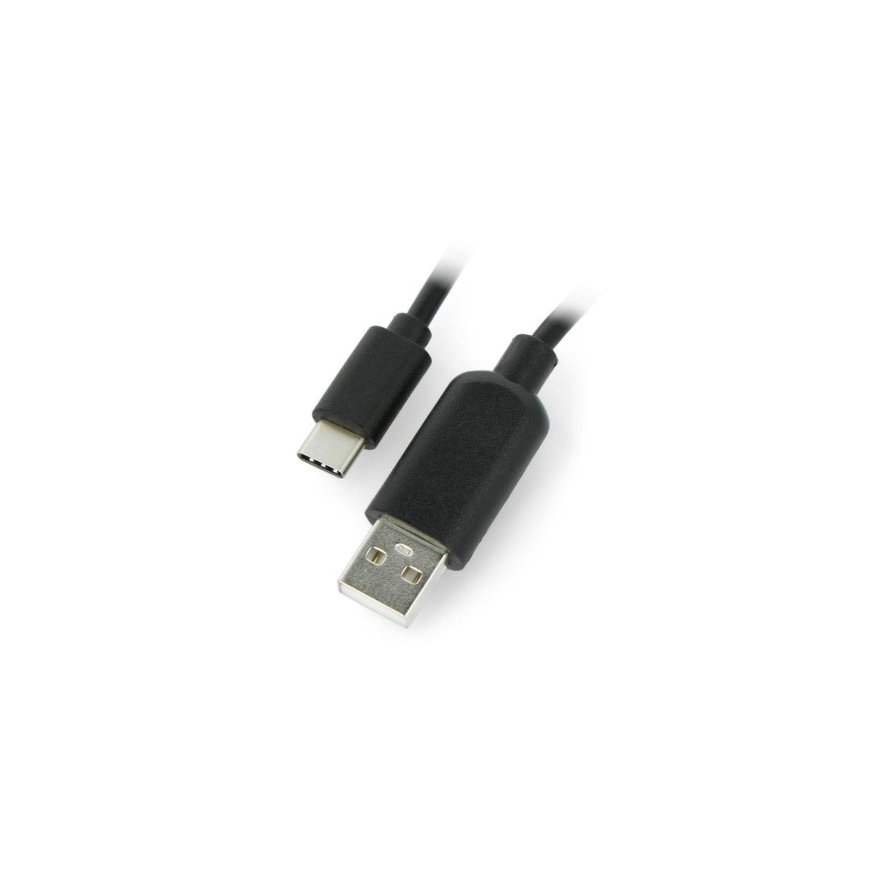 Oem laidas USB-A į USB-C su įjungimo/išjungimo jungikliu, juodas - 0,9 m