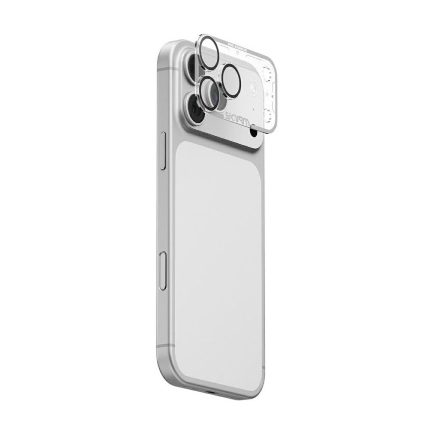 Skinarma "Magma" fully matte camera lens glass for iPhone 17 Pro, gray